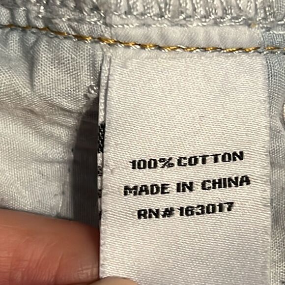 Princess Polly High Rise Asymmetrical Button Fly Light Wash Loose Fit Jeans Sz 8 - Picture 10 of 11